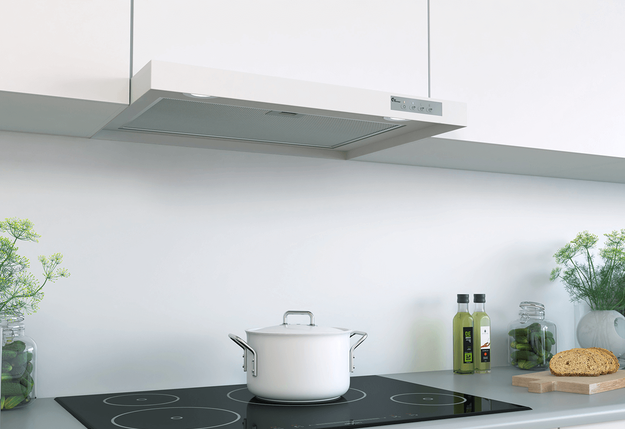 Airslim, 600 mm, Hvid, Centralventilation