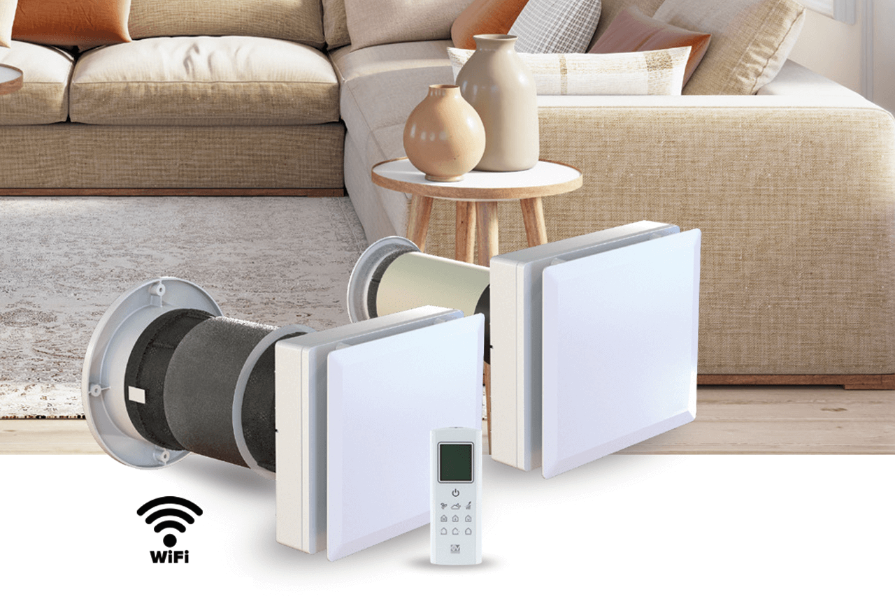 HRW Ø160 Multicom med fjernbetjening - Varmegenvinding