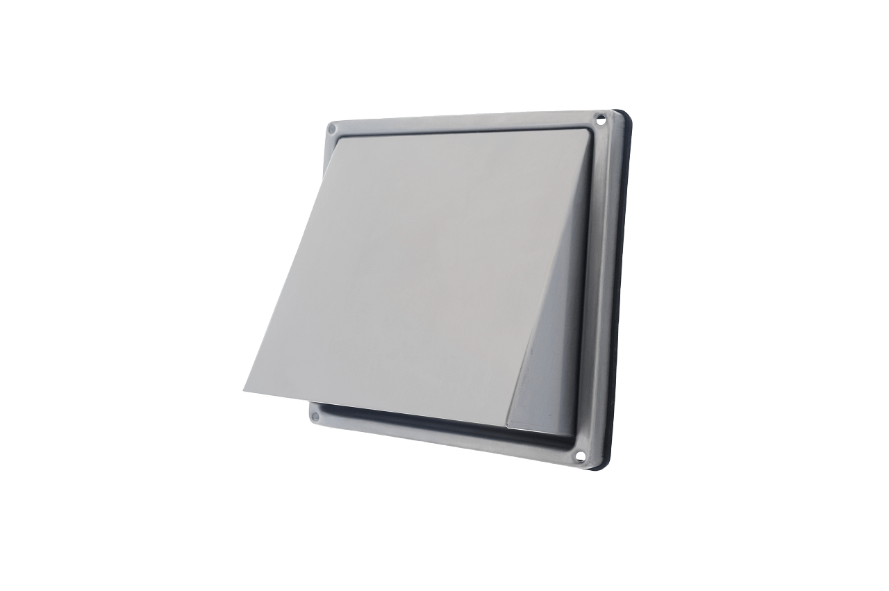 Stormkappe i RF stål med spjæld - Ø125 Stormkappe i RF stål med spjæld - Ø125