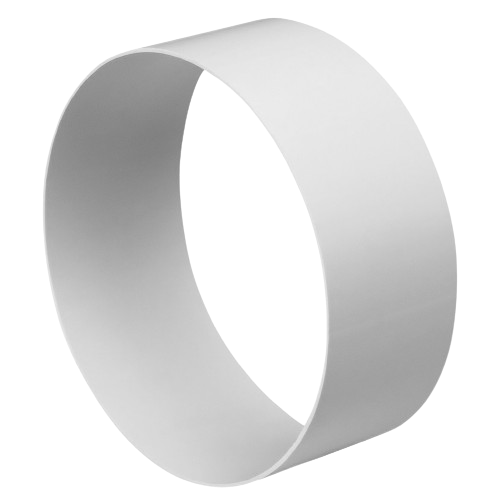 Plastrør Ø150 mellemstykke 6 cm