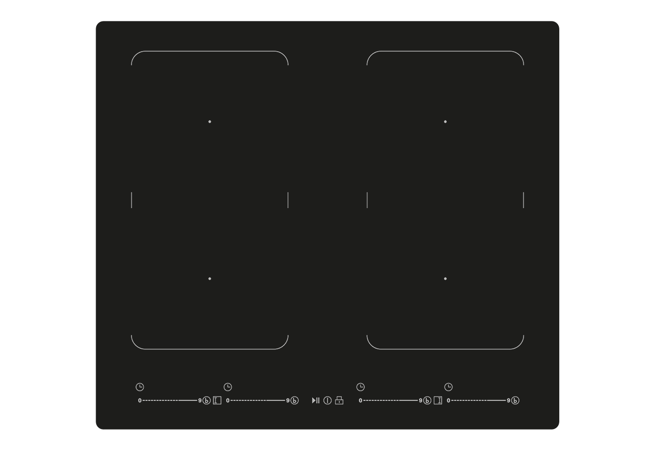 Nordic 6760 induktionskogeplade, 60 cm