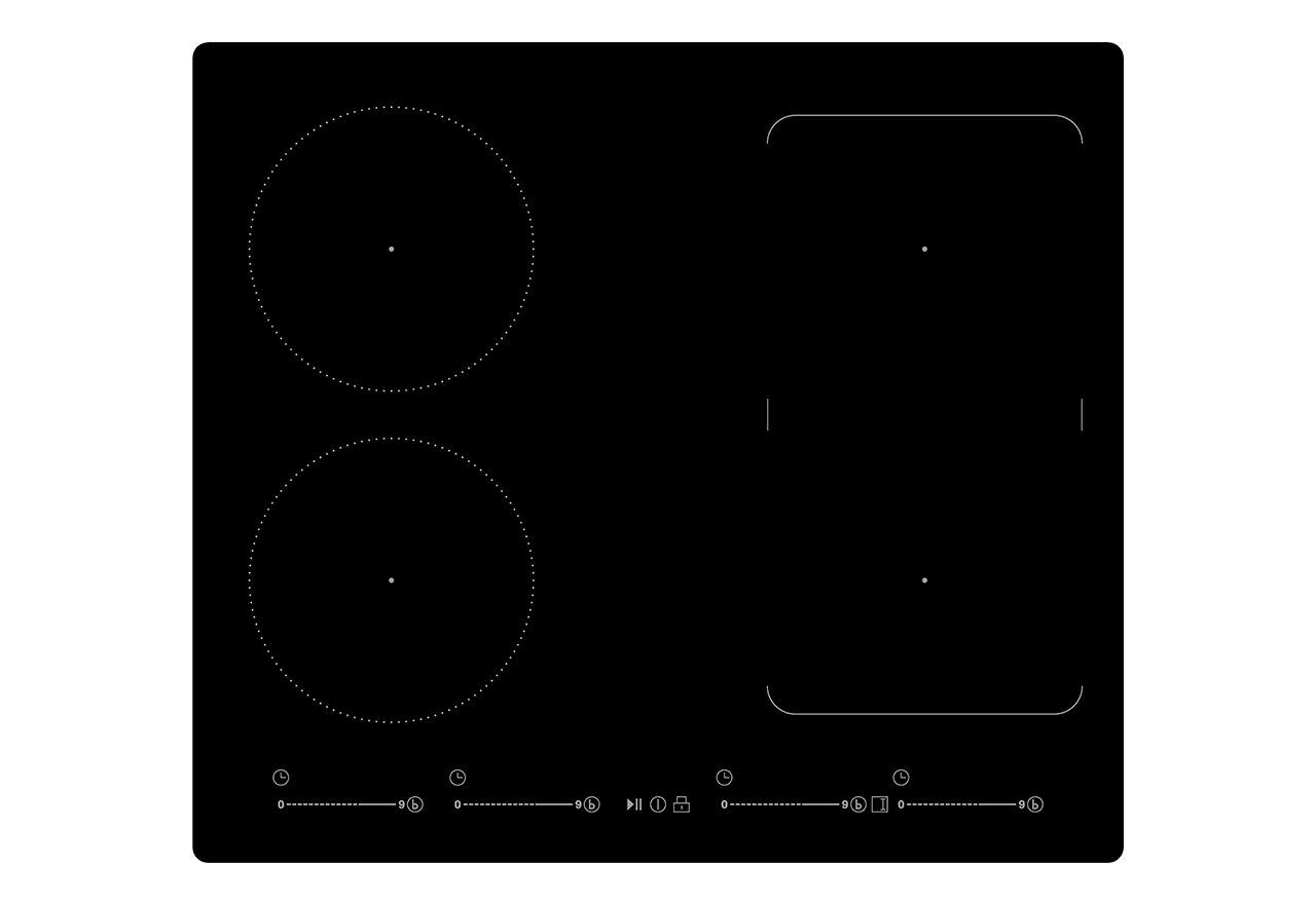 Nordic 6660 induktionskogeplade, 60 cm