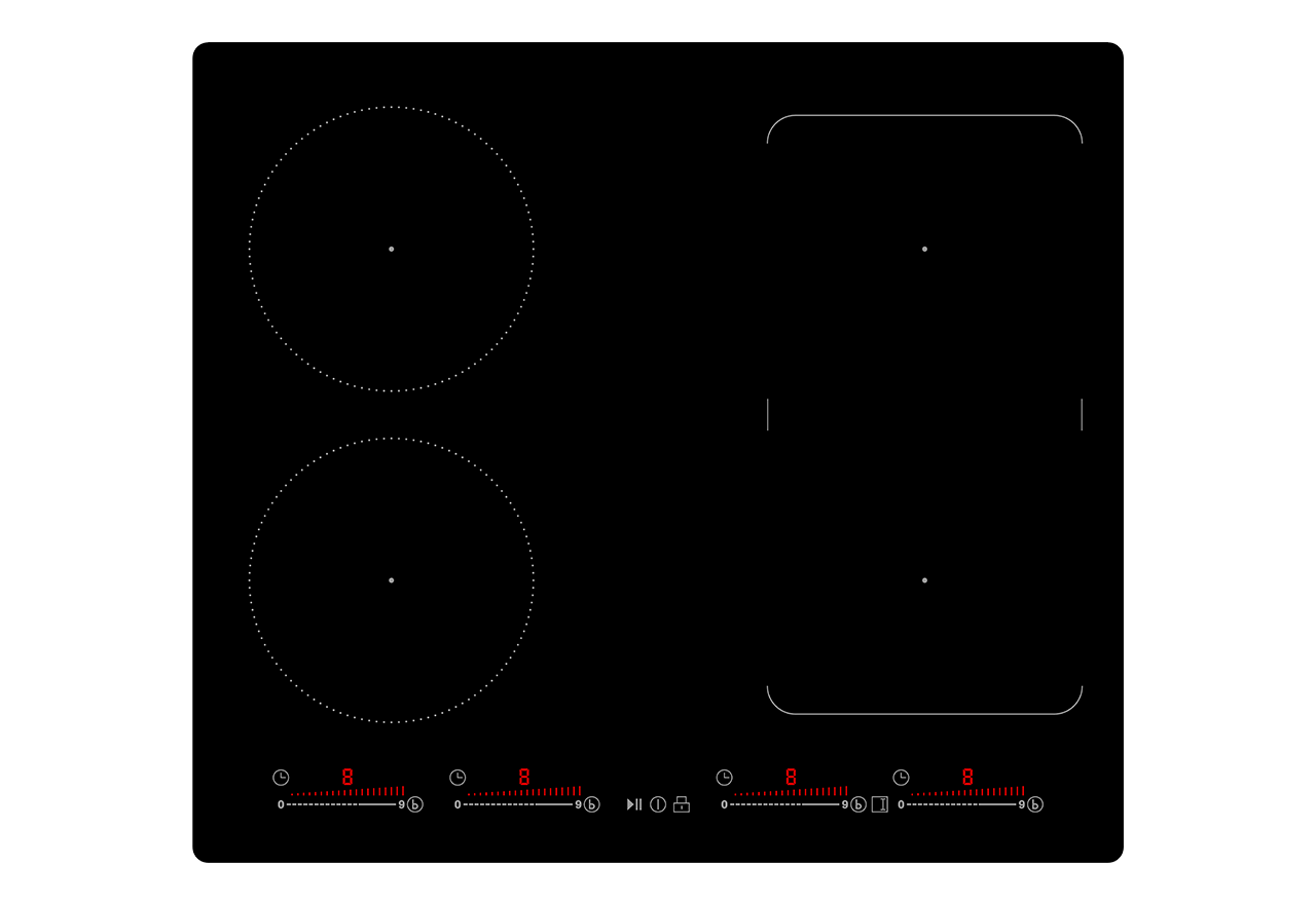 Nordic 6660 induktionskogeplade, 60 cm